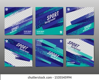 Sport Banner Social Media, Abstract Background, Vector Illustration, Dynamic, grunge Texture.