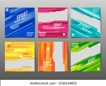 Sport Banner Social Media, Abstract Background, Vector Illustration, Dynamic, grunge Texture.