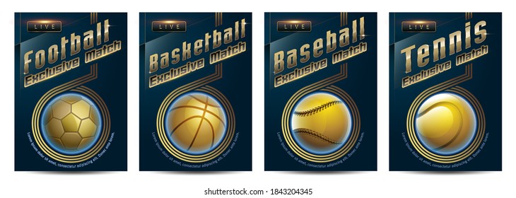 Sport Banner Template, Sport tournament or championship, Luxury, Exclusive background.

