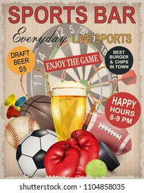 Sport bar poster.