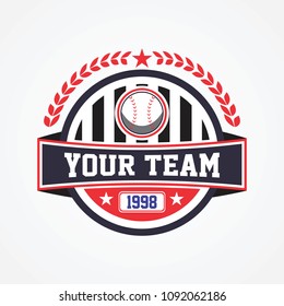 Sport Baseball Badge Logo Template