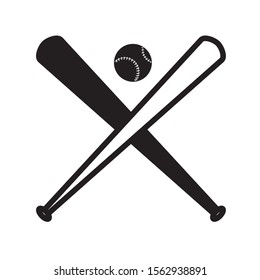 sport baseball bats with ball block line style vector illustration design