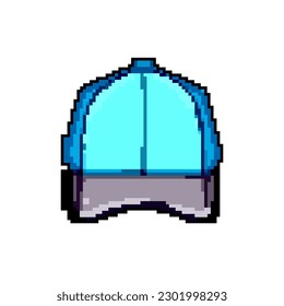 sport baseball cap game pixel art retro vector. bit sport baseball cap. old vintage illustration