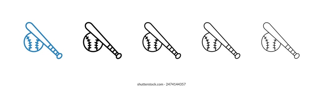 Sport Baseball Icon Set. Game Vector Symbol.