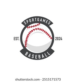 sport of baseball with simple concept baseball logo silhouette design of stick and ball