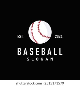 sport of baseball with simple concept baseball logo silhouette design of stick and ball