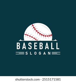 sport of baseball with simple concept baseball logo silhouette design of stick and ball