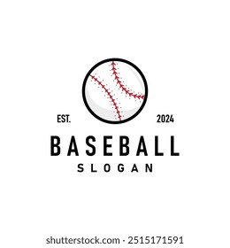 sport of baseball with simple concept baseball logo silhouette design of stick and ball