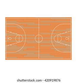 Sport baskeball field vector icon