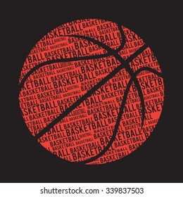 Sport basket ball typography, t-shirt graphics, vectors