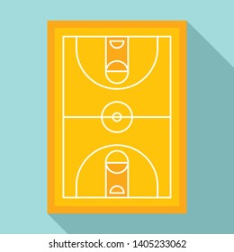 Sport basketball arena icon. Flat illustration of sport basketball arena vector icon for web design