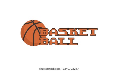 Sport basketball badge  typography design.