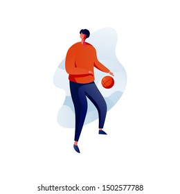 Sport or Basketball Illustration to enhance your design needs. Suitable for landing page, UI, mobile app and Webstie.