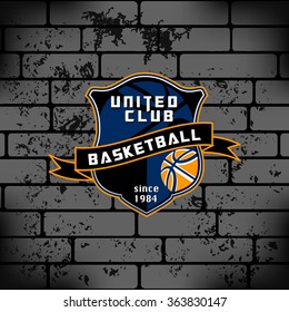 sport basketball team game logo college crest 