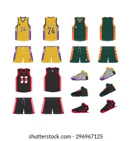 Sport Sport Basketball Uniform Vector Fitness Icon Set Illustration