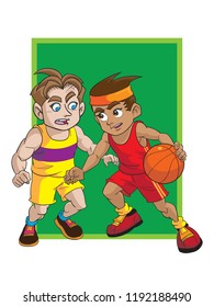 sport basketball vector cartoon 