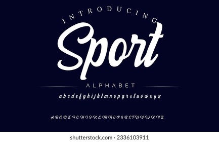 Sport Best Alphabet Schöne Kalligrafie Schriftart Schrift handschriftlich