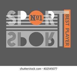 Sport. Best Player. T-shirt Graphics. 