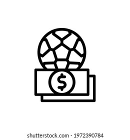 Sport bet color line icon. Isolated vector element. Outline pictogram for web page, mobile app, promo