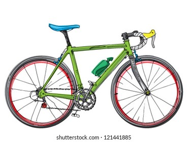 Sport Bicycle - Cartoon