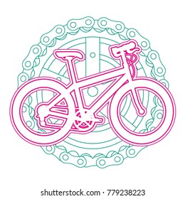 sport bicycle with chain and sprocket