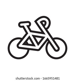 sport bicycle equipment line icon vector illustration design