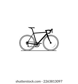 Sport bicycle icon isolated vector graphics