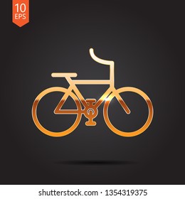 Sport bicycle illustration. Healthy activities vector icon