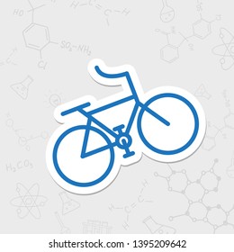 Sport bicycle illustration. Healthy activities vector icon
