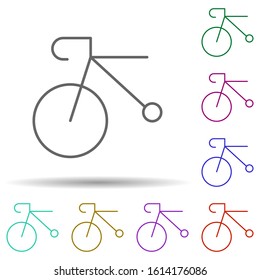 sport, bicycle multi color style icon. Simple thin line, outline vector of sport icons for ui and ux, website or mobile application