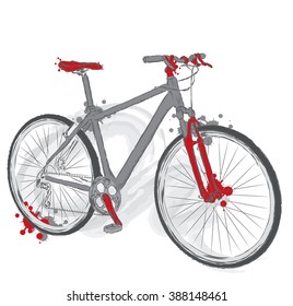 Sport bicycle vector .
