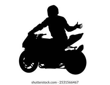 Sport big bike on white background