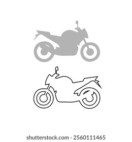 sport bike art design vector black template