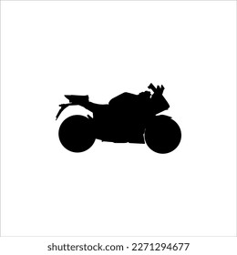  sport bike black and white silhouette design