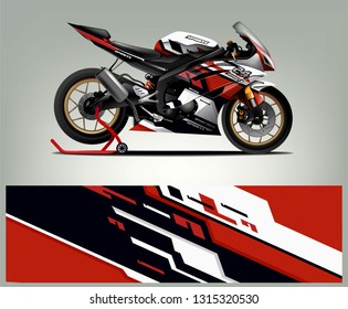 Sport bike graphic vector. abstract shape livery design for sport bike vinyl wrap 