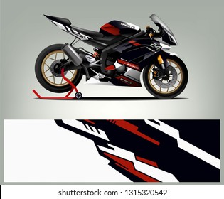 Sport bike graphic vector. abstract shape livery design for sport bike vinyl wrap 