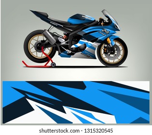 Sport bike graphic vector. abstract shape livery design for sport bike vinyl wrap 