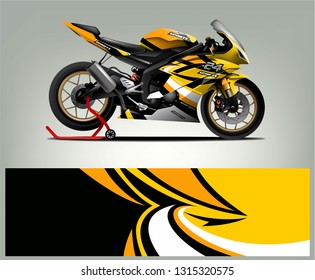 Sport bike graphic vector. abstract shape livery design for sport bike vinyl wrap 