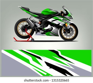 Sport bike graphic vector. abstract shape livery design for sport bike vinyl wrap 