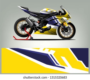 Sport bike graphic vector. abstract shape livery design for sport bike vinyl wrap 