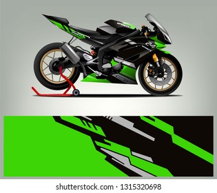 Sport bike graphic vector. abstract shape livery design for sport bike vinyl wrap 