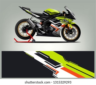 Sport bike graphic vector. Racing Sport bike Livery design. Ready print for sport bike.