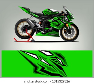 Sport bike graphic vector. Racing Sport bike Livery design. Ready print for sport bike.