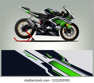 Sport bike graphic vector. Racing Sport bike Livery design. Ready print for sport bike.