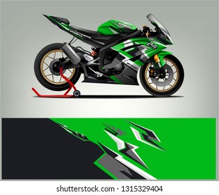 Sport bike graphic vector. Racing Sport bike Livery design. Ready print for sport bike.