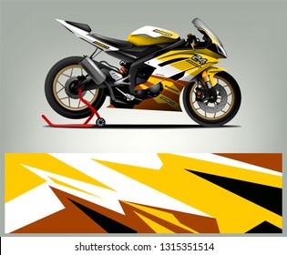 Sport bike graphic vector. Racing sport bike livery.