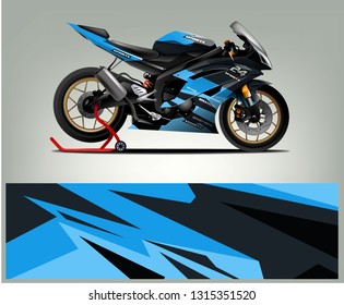Sport bike graphic vector. Racing sport bike livery.