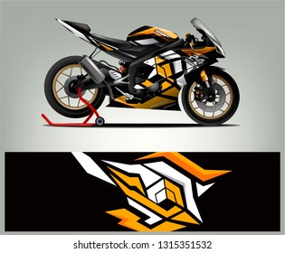 Sport bike graphic vector. Racing sport bike livery.