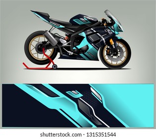 Sport bike graphic vector. Racing sport bike livery.