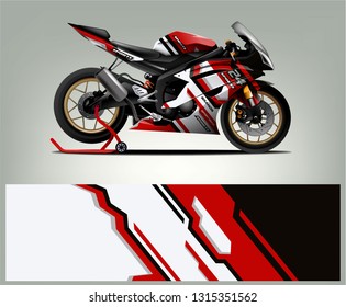 Sport bike graphic vector. Racing sport bike livery.